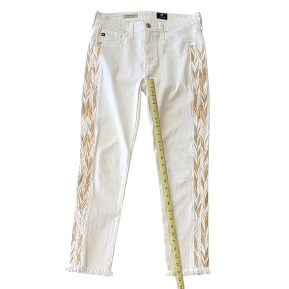 Adriano Goldschmied Mid-Rise Stilt Crop Cigarette Leg White Jean NEW - Picture 5 of 14